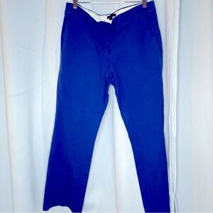 J Crew‎ Campbell Cropped Pant A0072 Bright Blue Size 6 Minimalist Slim Fit